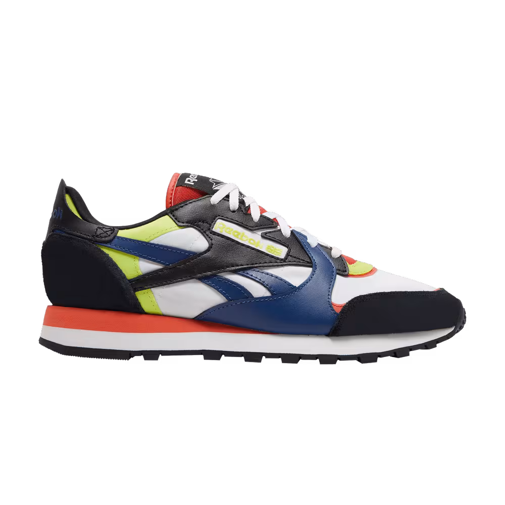 Reebok Classic Leather White Black Dynamic Red