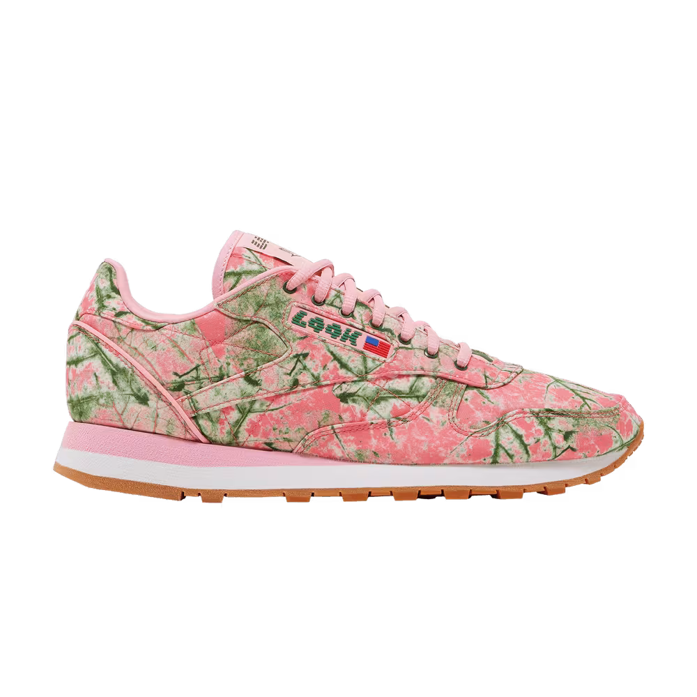 LQQK Studios x Reebok Classic Leather Leaf Camo - Bubble Gum