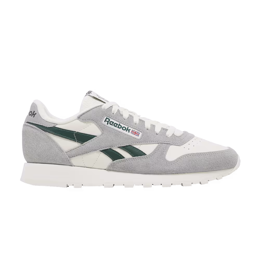 Reebok Classic Leather Pure Grey Dark Green