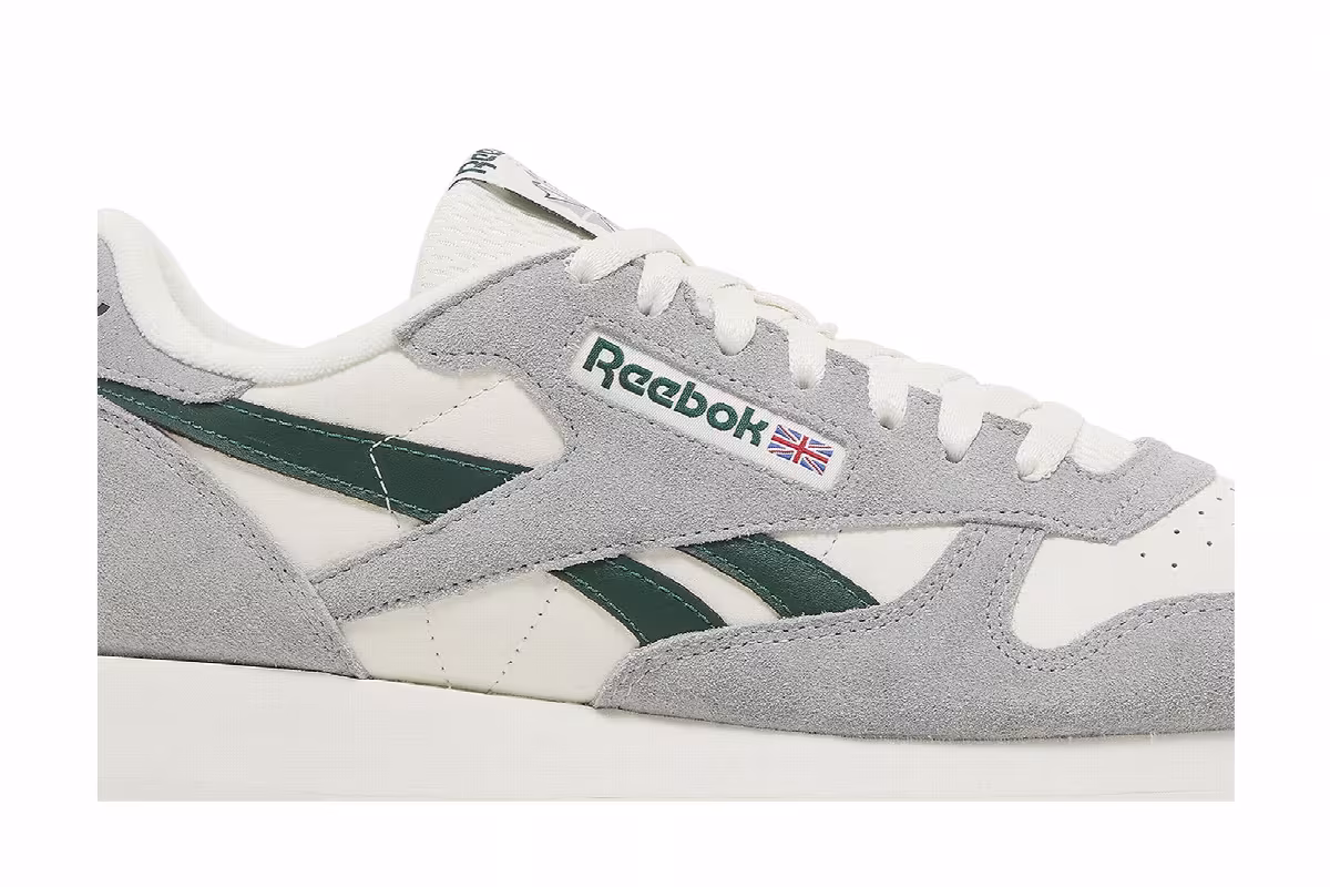 Reebok Classic Leather Pure Grey Dark Green, view 3