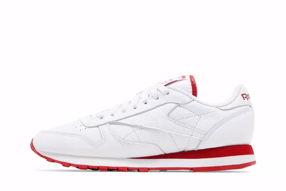 Reebok Classic Leather White Flash Red, view 4