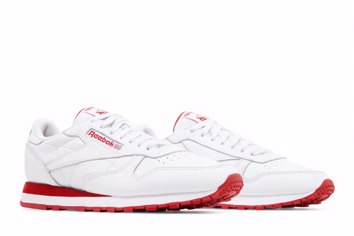 Reebok Classic Leather White Flash Red, view 9