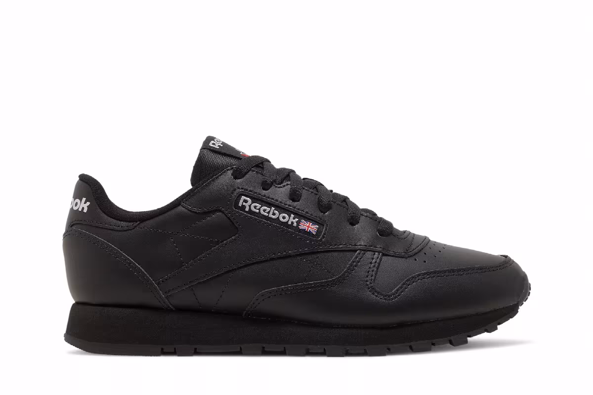 Reebok Women's Classic Leather Black Pure Grey, view 2