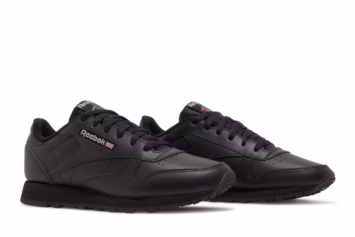 Reebok Women's Classic Leather Black Pure Grey, view 9