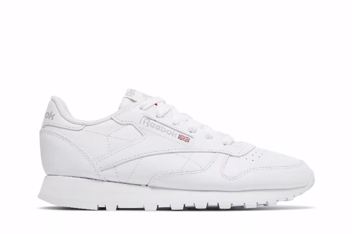 Reebok Women's Classic Leather White Pure Grey, view 2