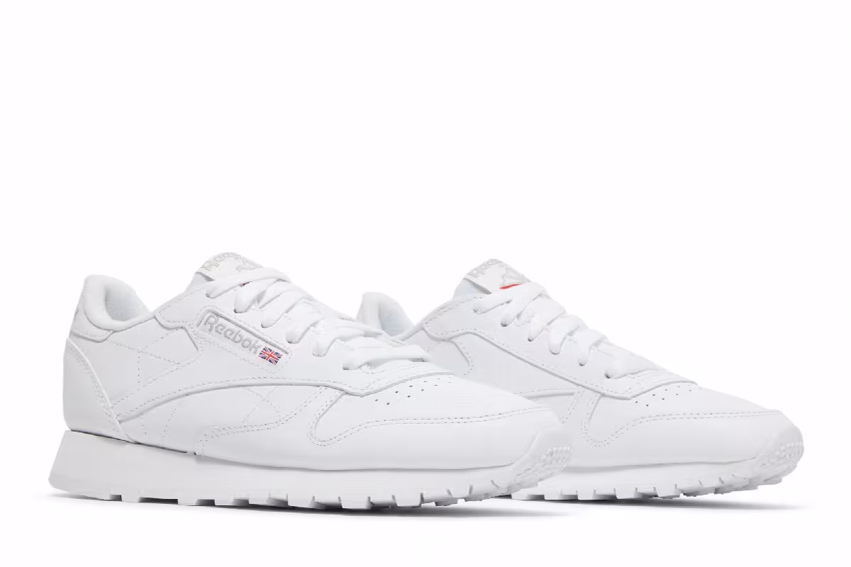 Reebok Women's Classic Leather White Pure Grey, view 9