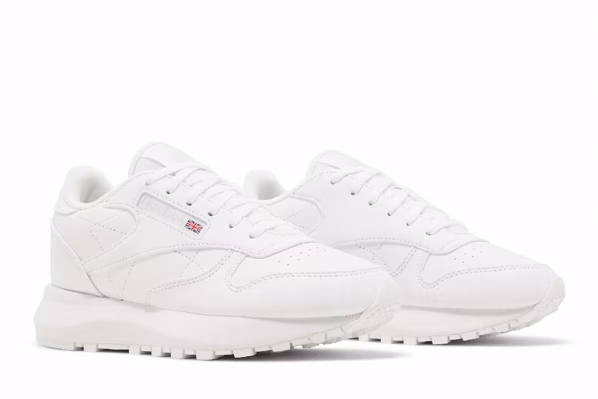 Reebok Women's Classic Leather SP White Grey, view 9
