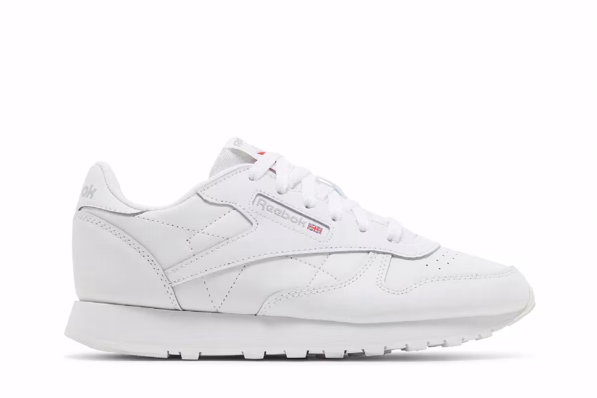 Reebok Classic Leather Big Kid Triple White, view 2