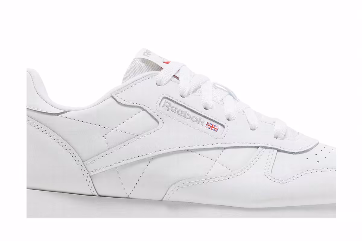 Reebok Classic Leather Big Kid Triple White, view 3