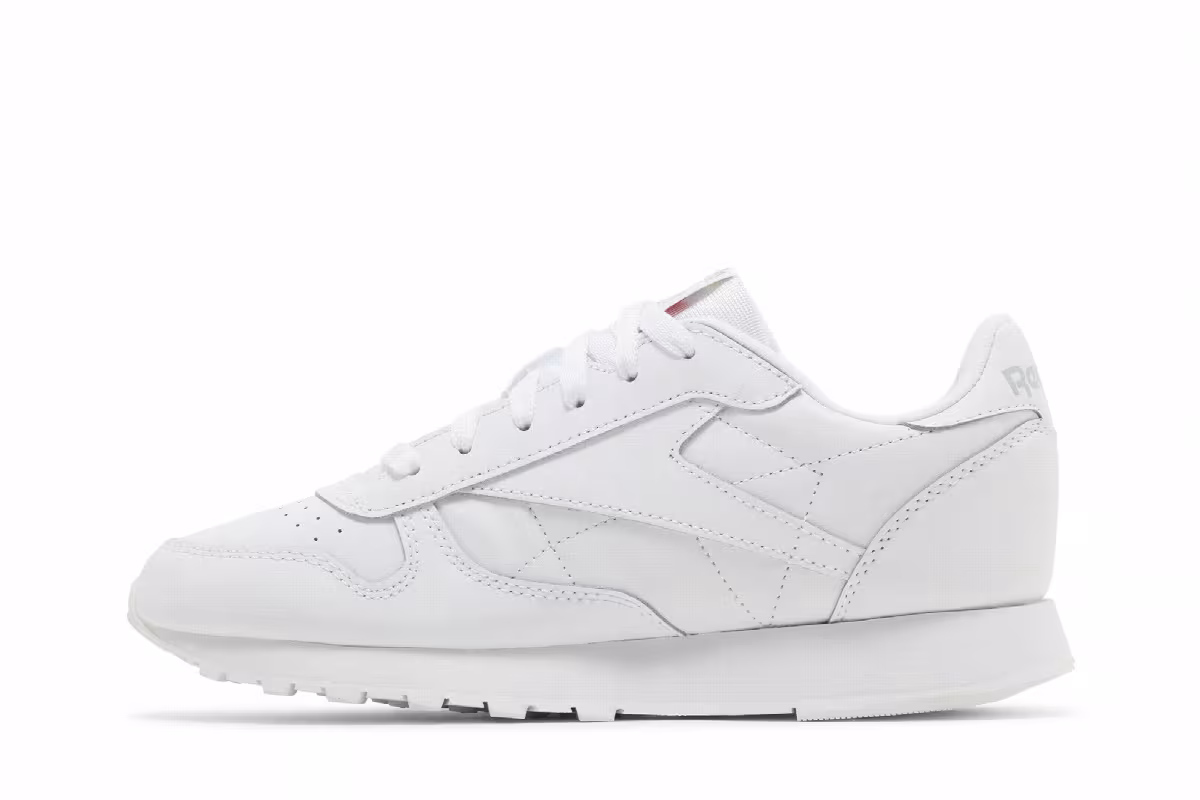 Reebok Classic Leather Big Kid Triple White, view 4