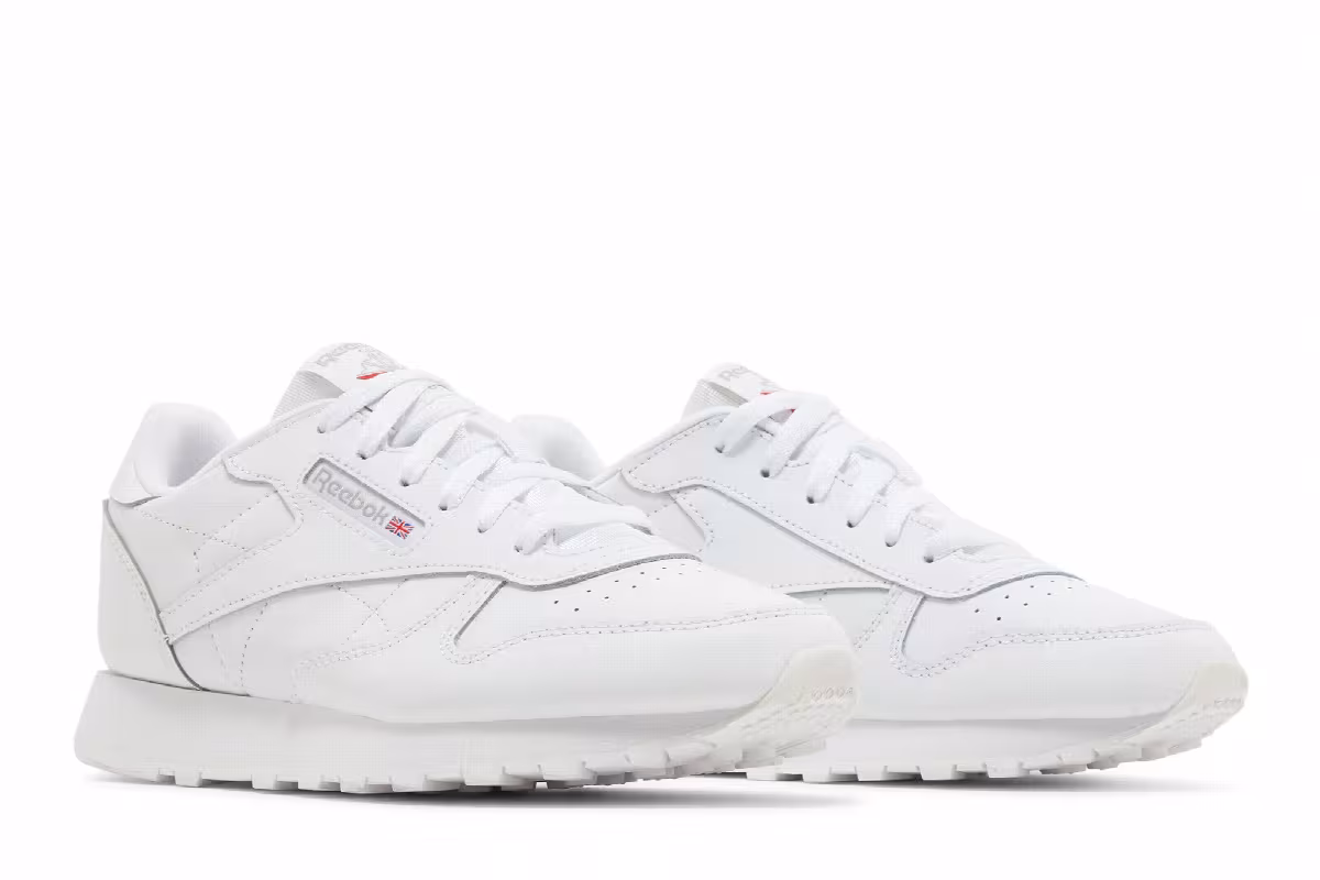 Reebok Classic Leather Big Kid Triple White, view 9