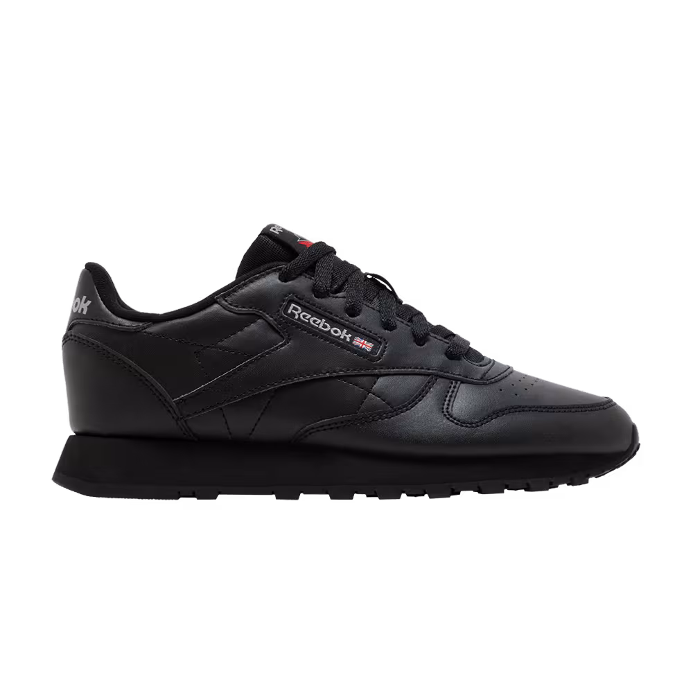 Reebok Classic Leather Big Kid Triple Black