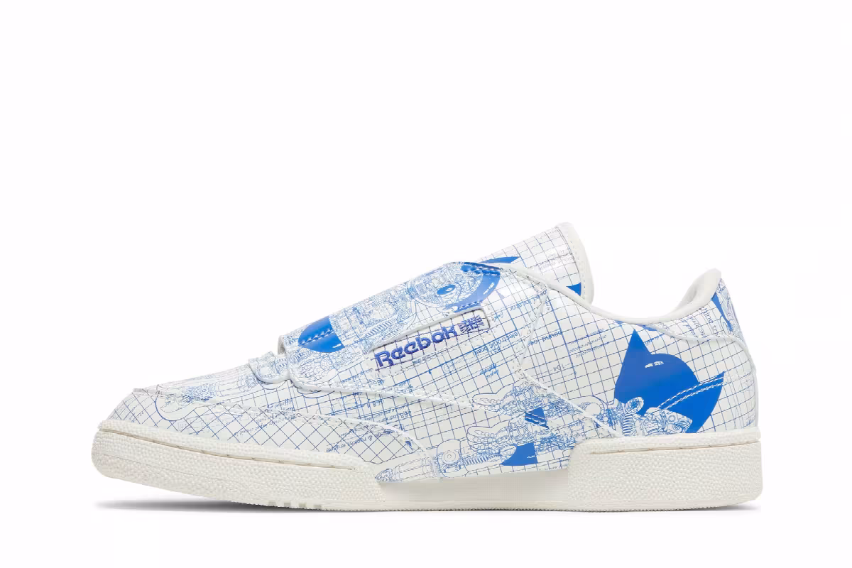 BAIT x Astro Boy x Reebok Club C Stomper Blueprint, view 4