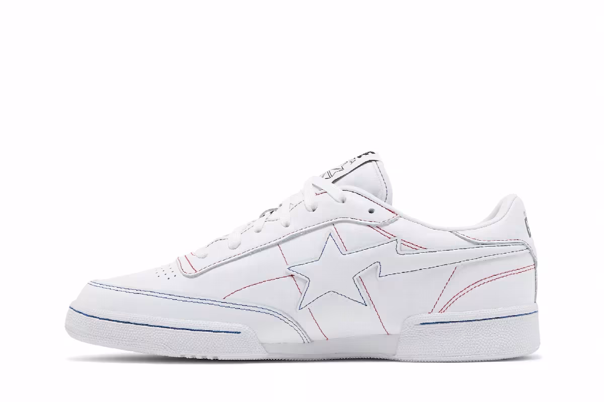 BAPE x Reebok Club C 85 White, view 4