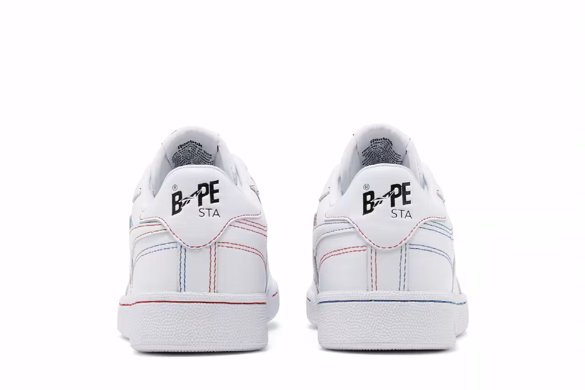 BAPE x Reebok Club C 85 White, view 7