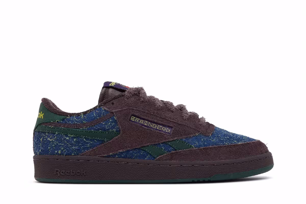 Brain Dead x Reebok Club C Revenge Purple Abyss Batik Blue, view 2