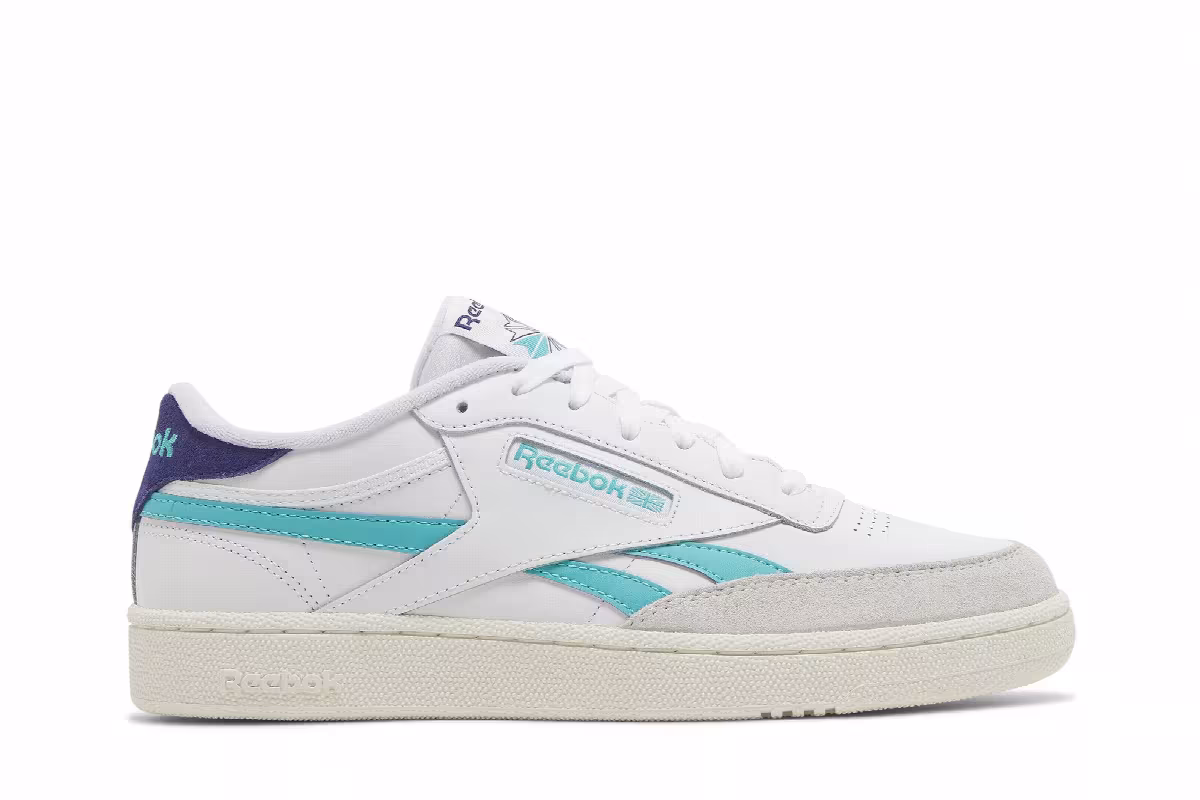 Reebok Club C Revenge White Classic Teal, view 2