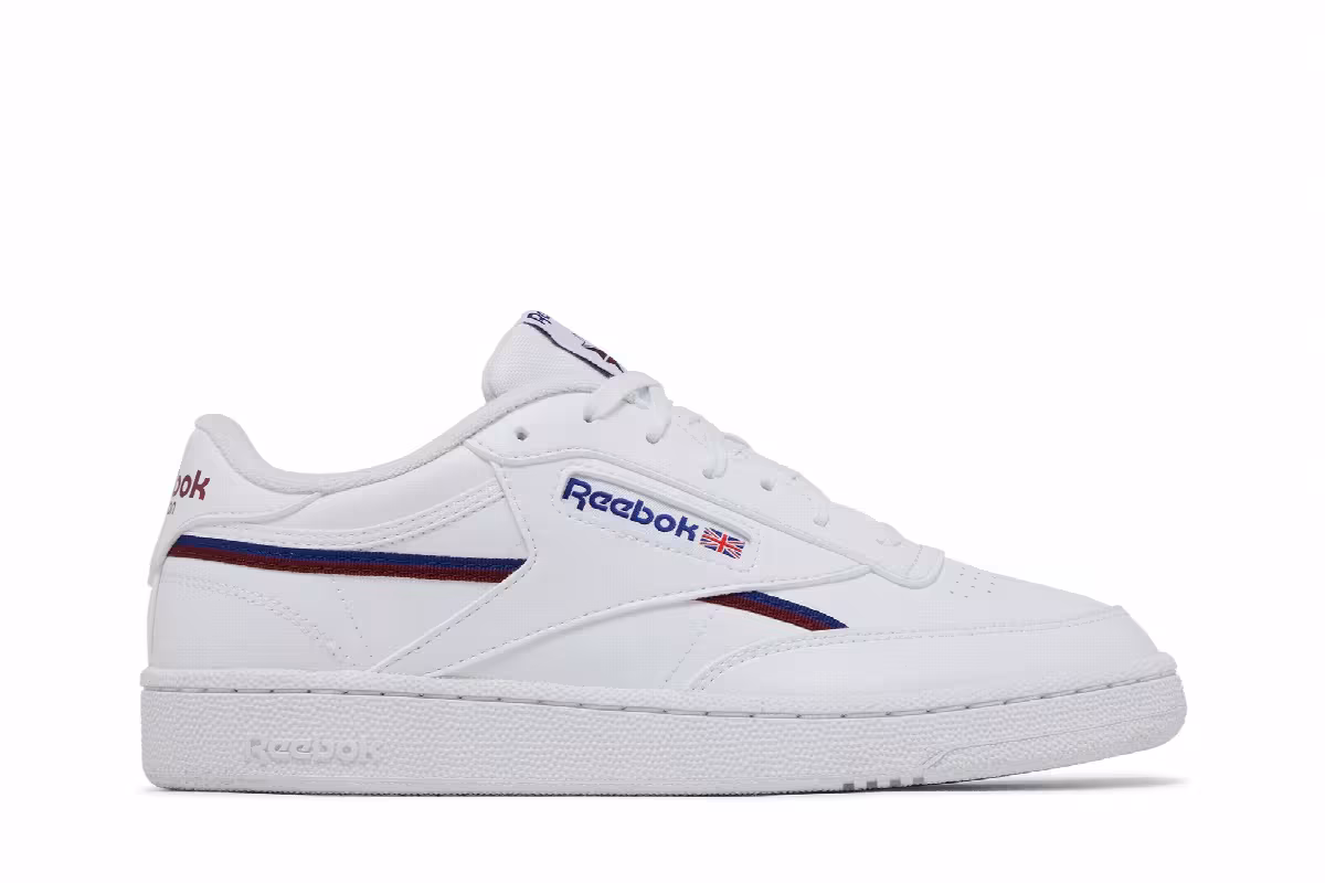 Reebok Club C 85 Vegan White Classic Burgundy, view 2