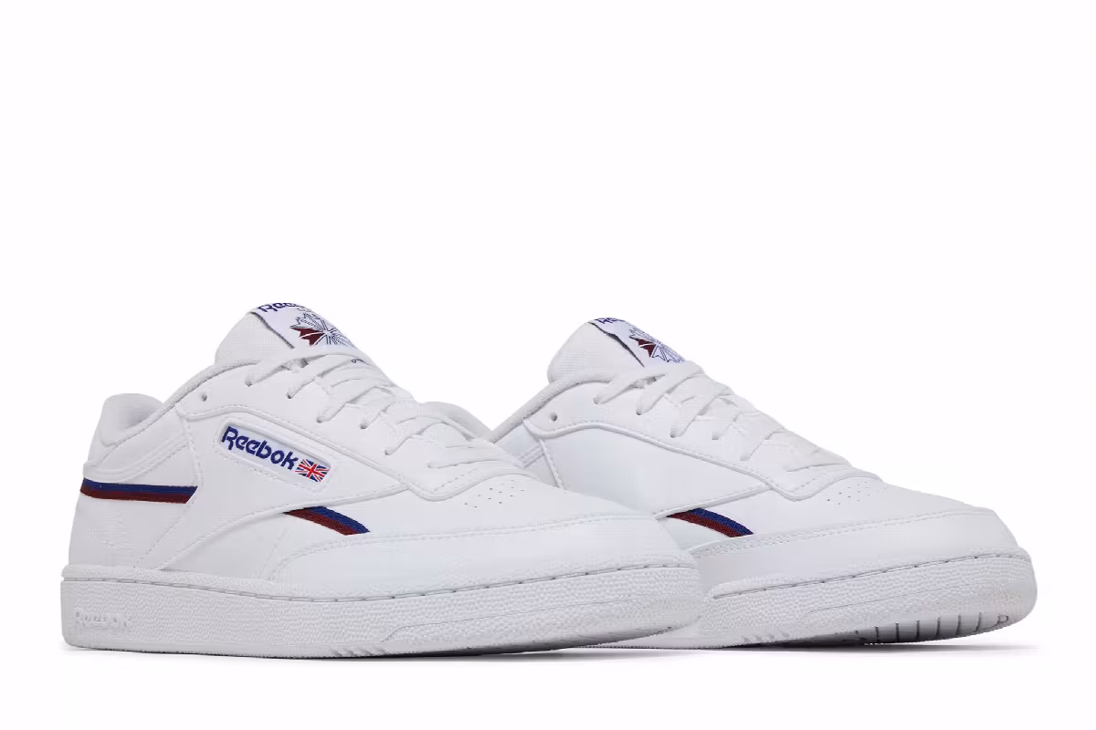 Reebok Club C 85 Vegan White Classic Burgundy, view 9