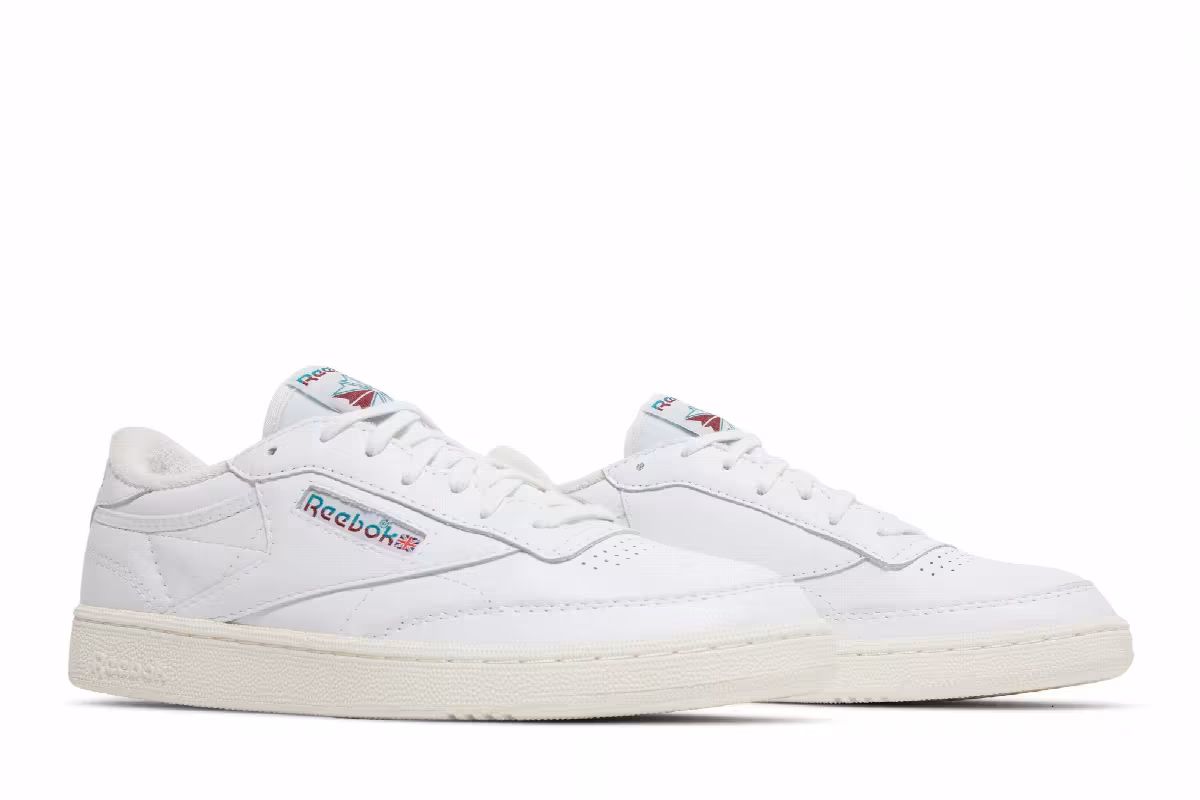 Reebok Club C 85 Vintage Split Logo - Teal Burgundy, view 9