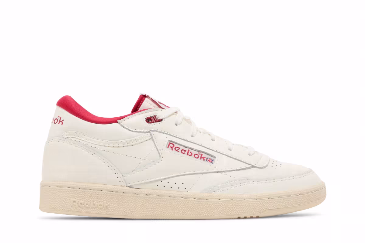 Reebok Club C Mid 2 Vintage Chalk Flash Red, view 2