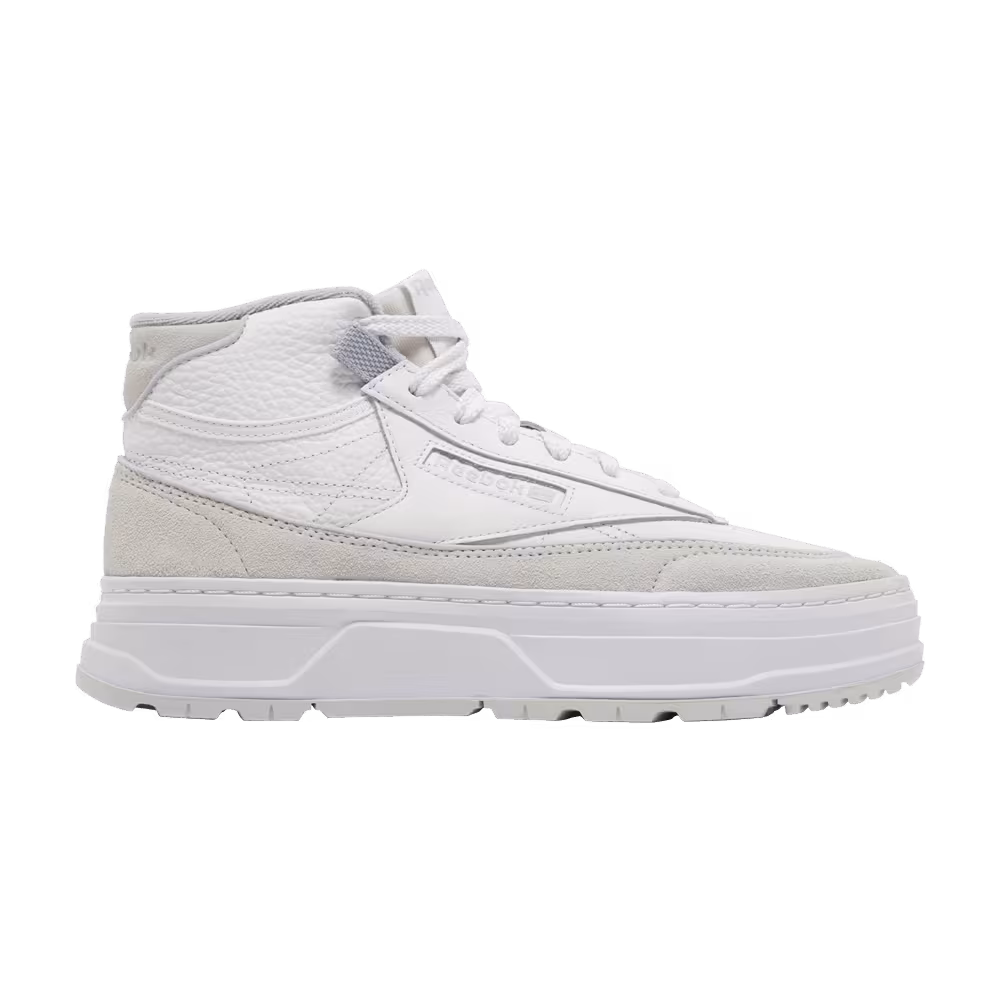 Reebok Women's Club C Geo Mid White Cold Grey