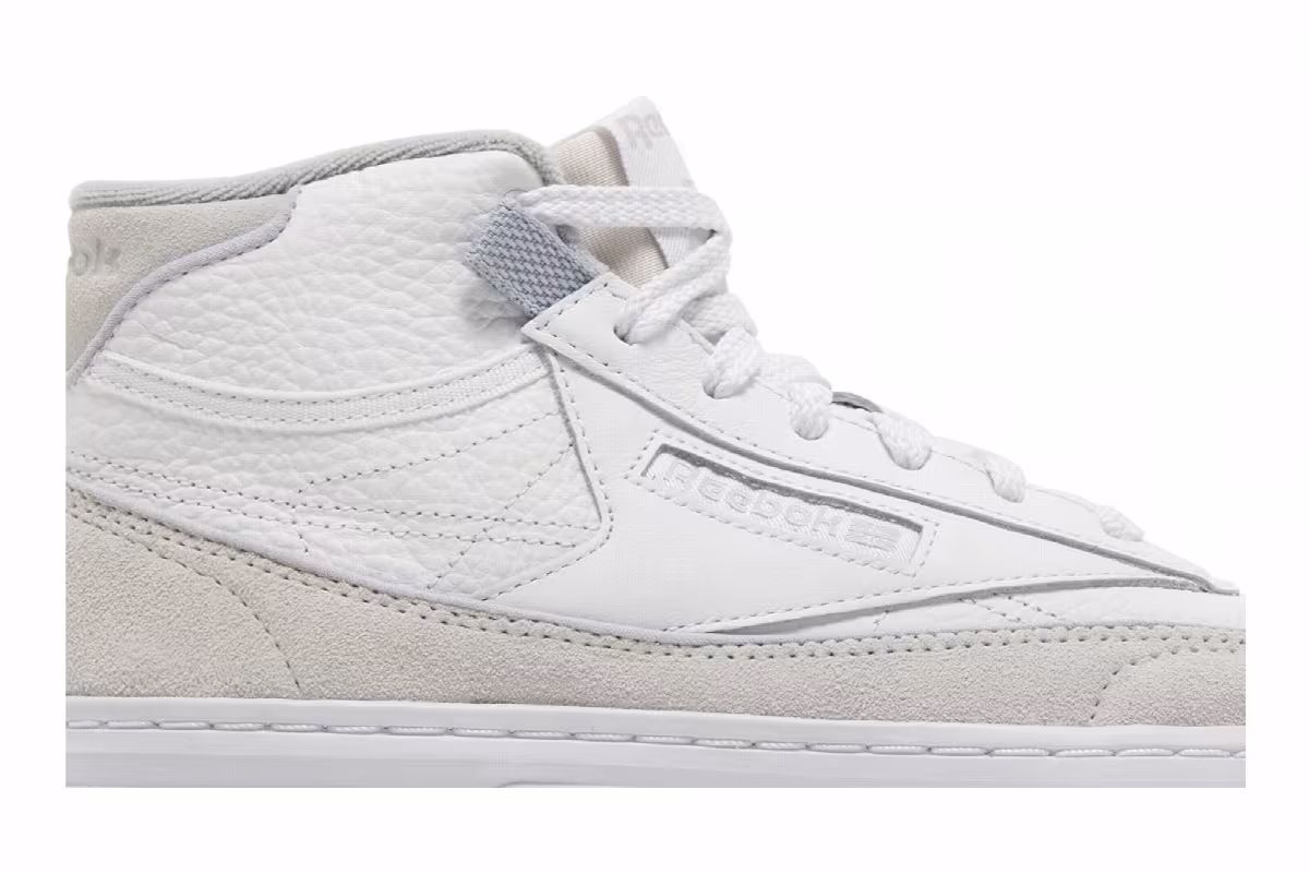 Reebok Women's Club C Geo Mid White Cold Grey, view 3
