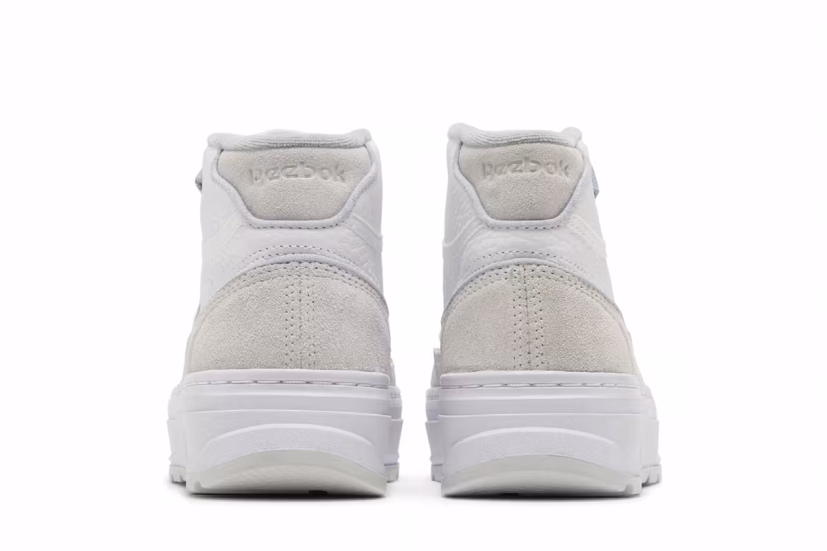 Reebok Women's Club C Geo Mid White Cold Grey, view 7