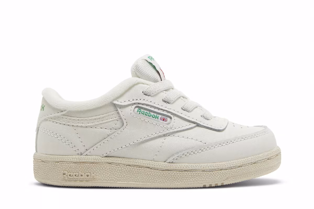 Reebok Club C Toddler Chalk Glen Green, view 2