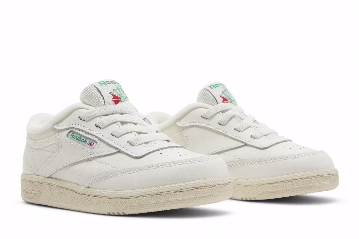 Reebok Club C Toddler Chalk Glen Green, view 9