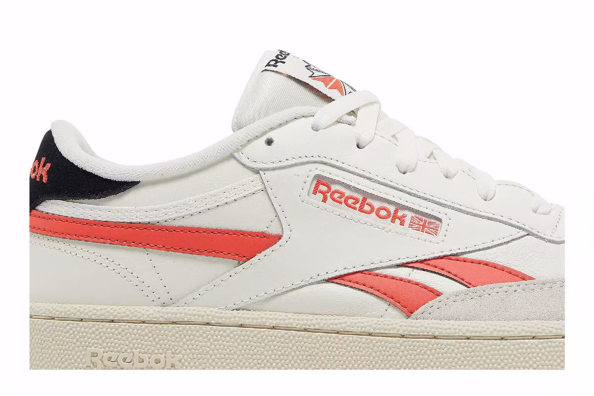 Reebok Club C Revenge Chalk Semi Orange Flare, view 3