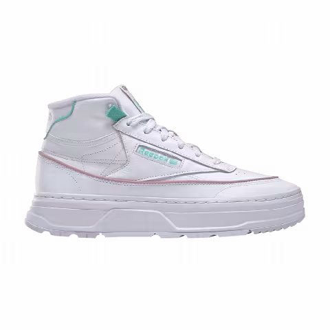 Reebok Wmns Club C Geo Mid 'White Lilac Teal'