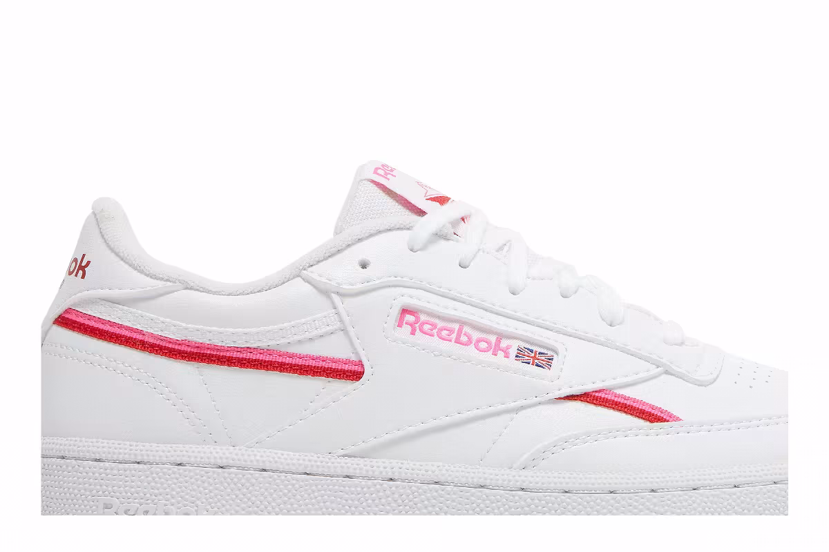 Reebok Women's Club C 85 Vegan White Atomic Pink, view 3