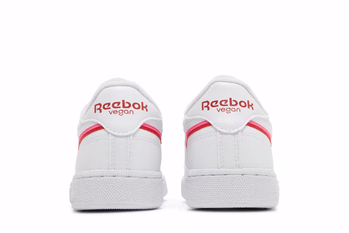 Reebok Women's Club C 85 Vegan White Atomic Pink, view 7