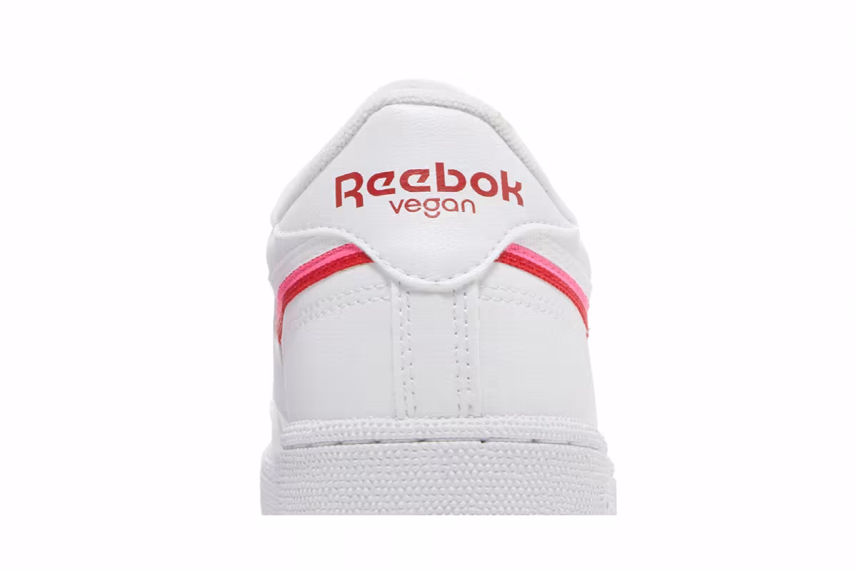 Reebok Women's Club C 85 Vegan White Atomic Pink, view 8