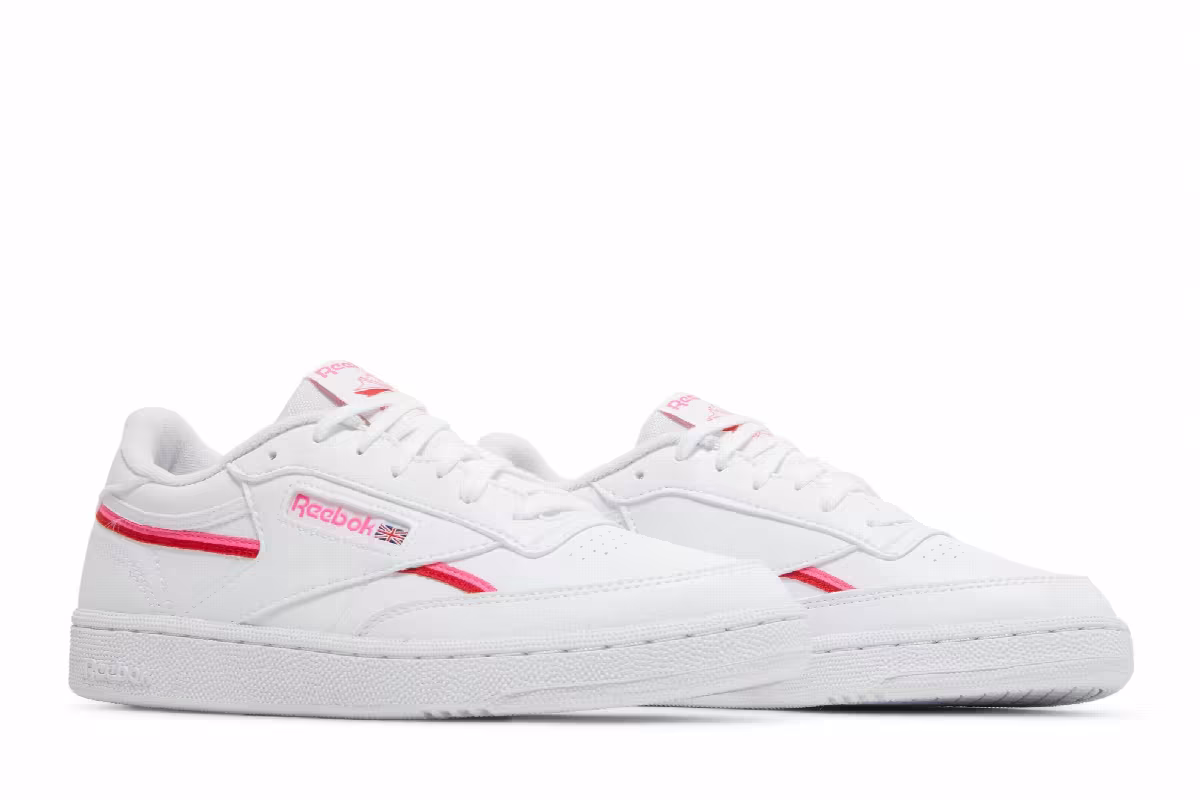 Reebok Women's Club C 85 Vegan White Atomic Pink, view 9