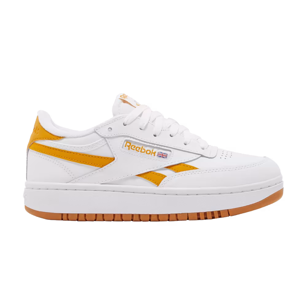 Reebok Women's Club C Double Revenge White Bright Ochre