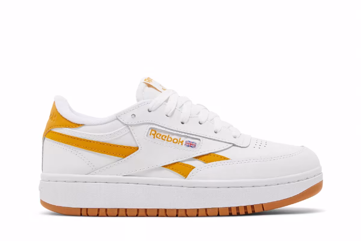 Reebok Women's Club C Double Revenge White Bright Ochre, view 2