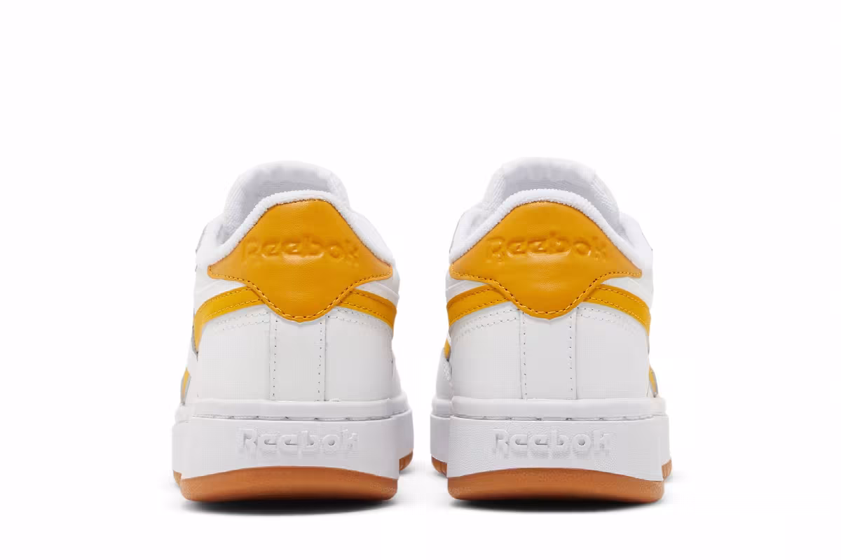 Reebok Women's Club C Double Revenge White Bright Ochre, view 7