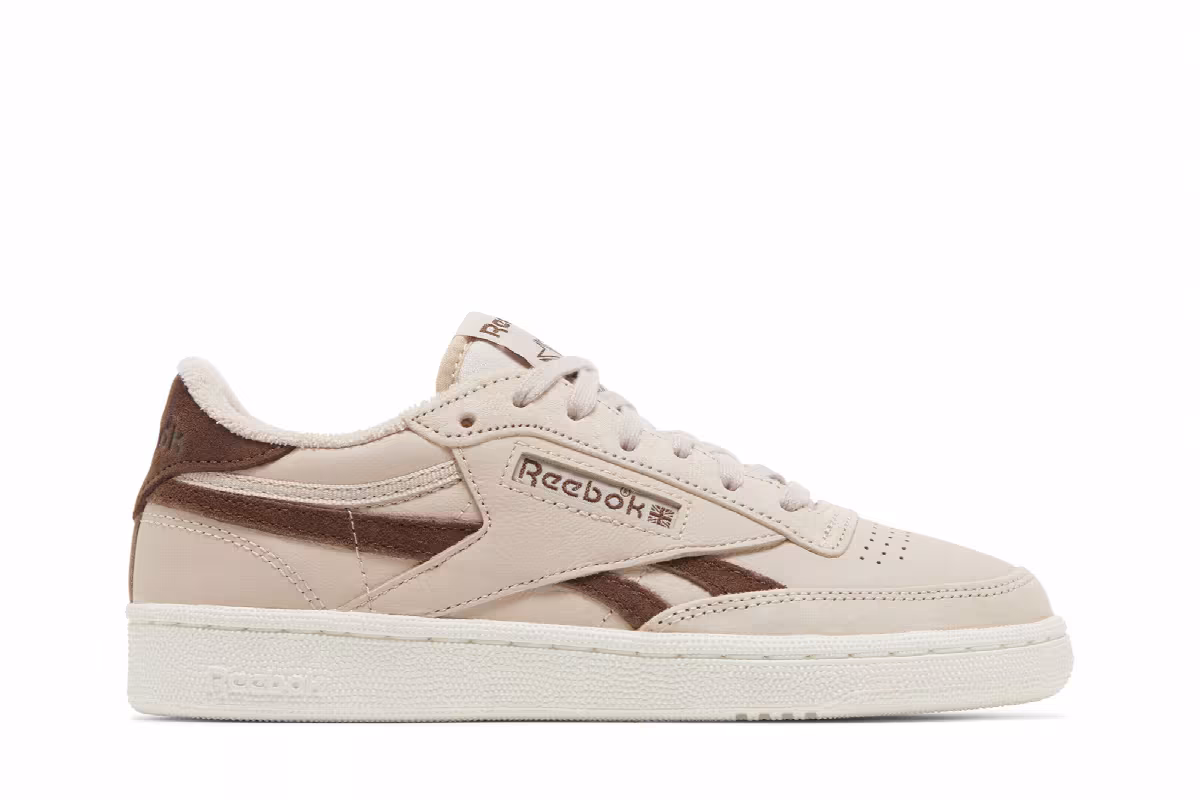 Reebok Women's Club C Revenge Vintage Soft Ecru Brush Brown, view 2