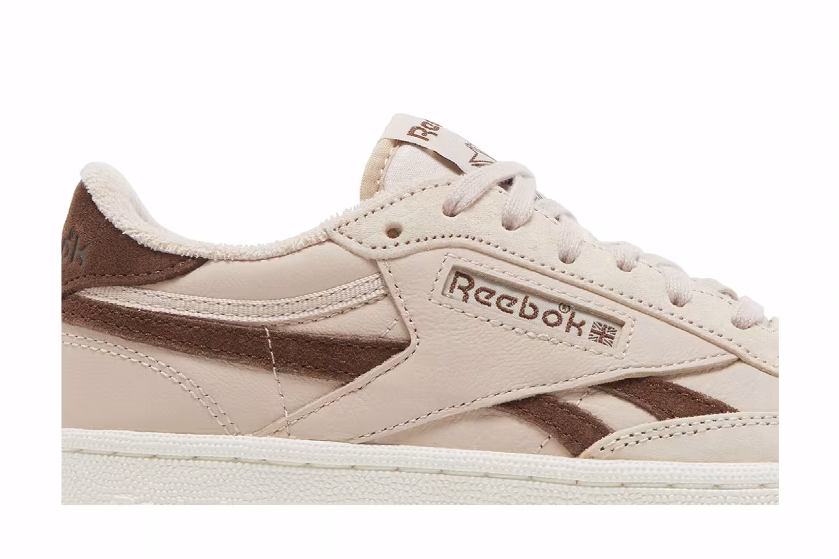 Reebok Women's Club C Revenge Vintage Soft Ecru Brush Brown, view 3