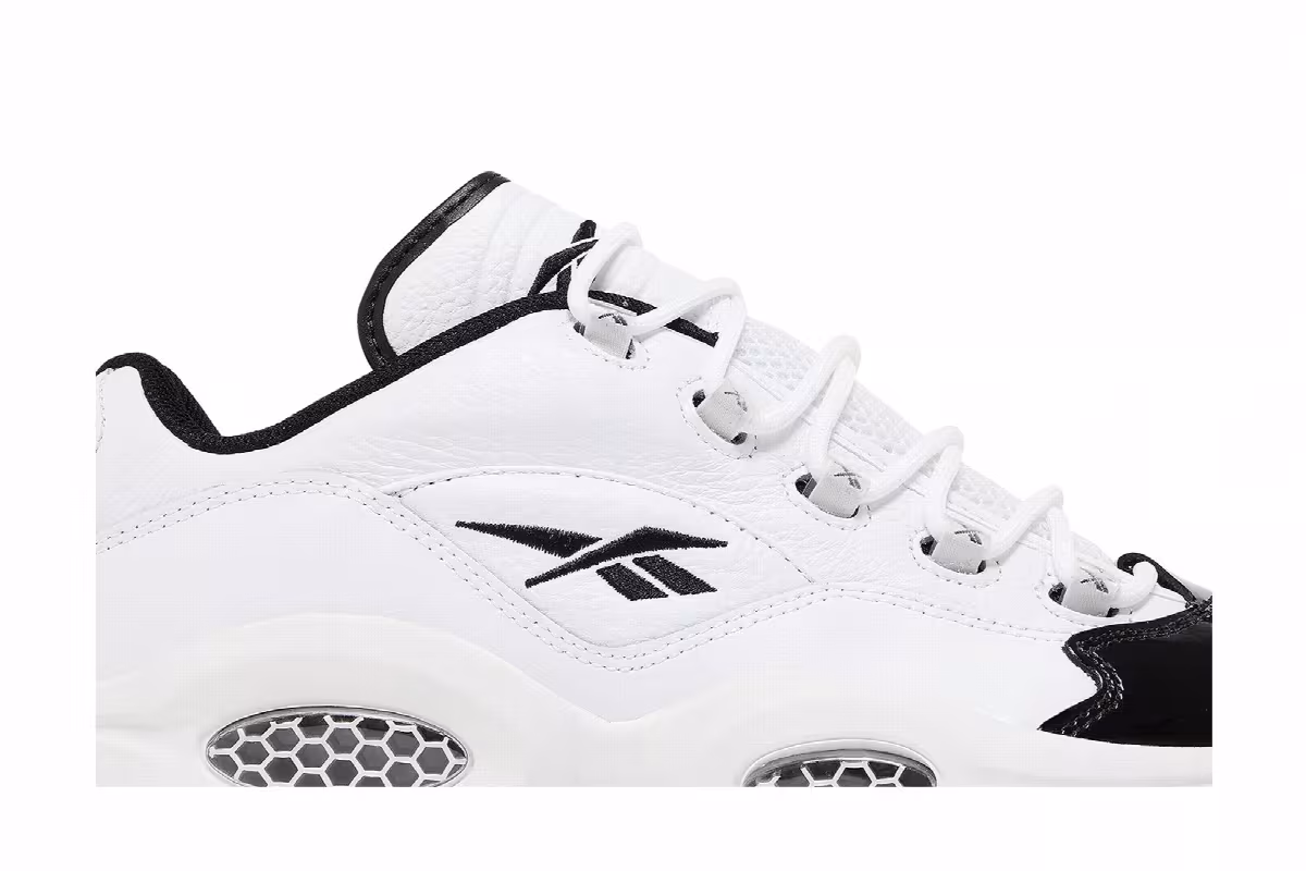 Reebok Question Low Patent Black Toe, view 3