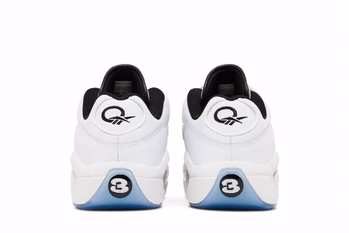 Reebok Question Low Patent Black Toe, view 7
