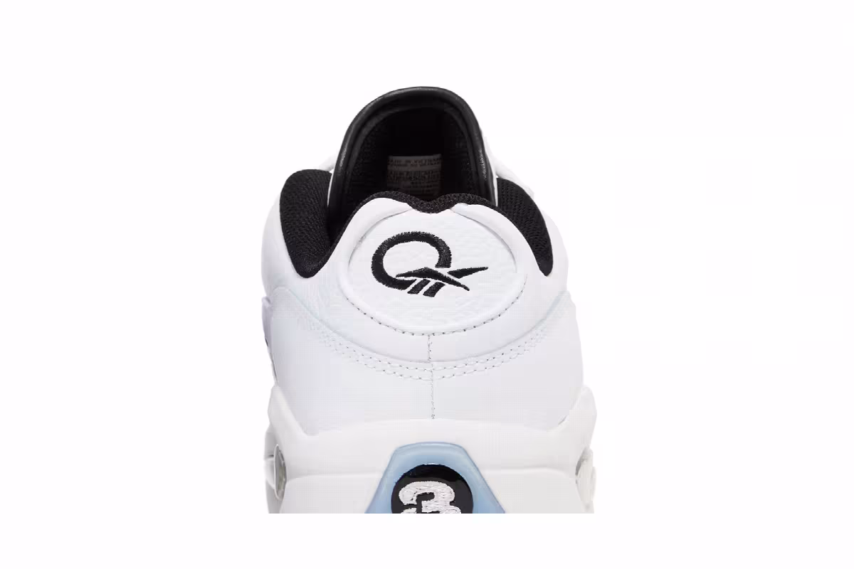 Reebok Question Low Patent Black Toe, view 8