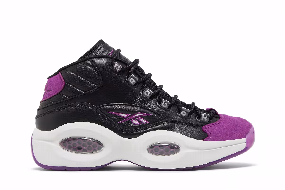 Reebok Question Mid Black Aubergine, view 2
