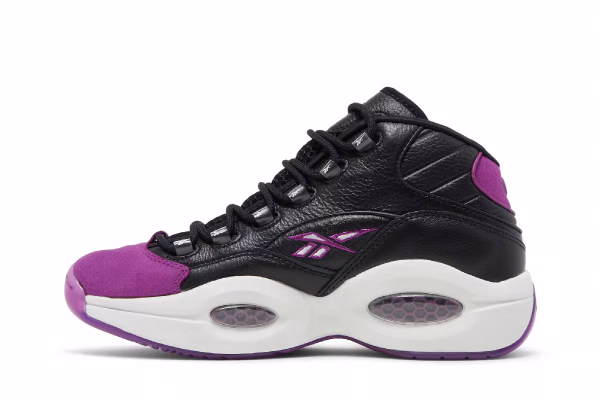 Reebok Question Mid Black Aubergine, view 4