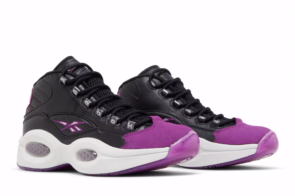Reebok Question Mid Black Aubergine, view 9