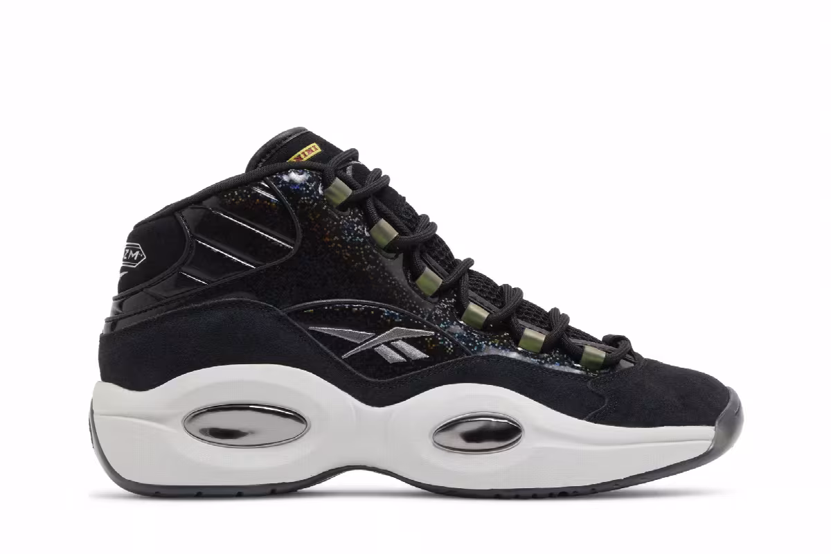 Panini x Reebok Question Mid Black Pulsar Prizm, view 2