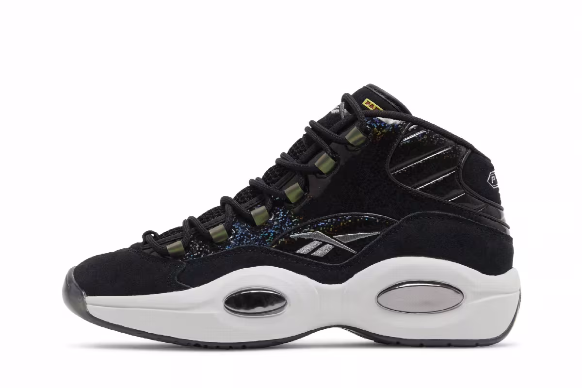 Panini x Reebok Question Mid Black Pulsar Prizm, view 4