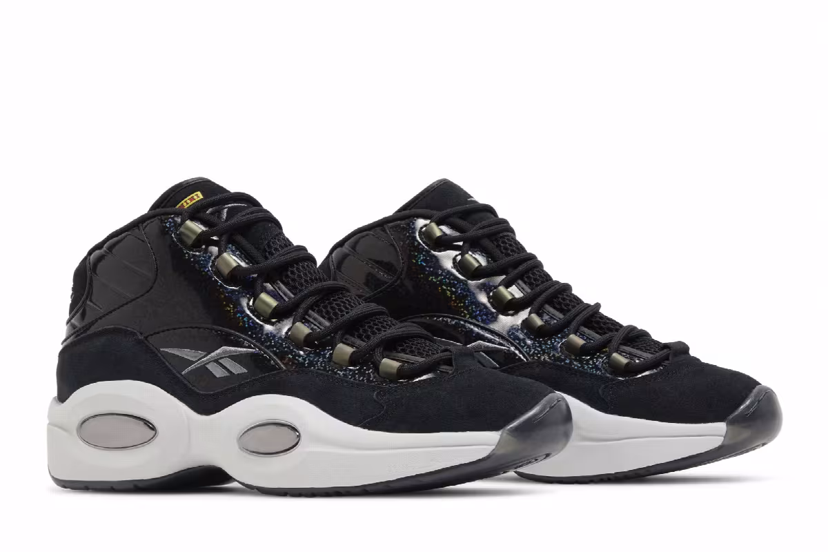 Panini x Reebok Question Mid Black Pulsar Prizm, view 9